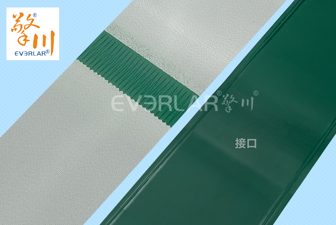 墨綠色PU輸送帶加雙導(dǎo)條耐磨抗撕裂食品電子物流分揀機皮帶擎川定制