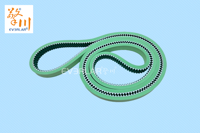 PU同步帶加綠布發(fā)泡膠耐磨耐油食品包裝機(jī)傳動帶廠家定制加工
