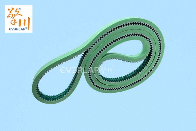 PU同步帶加綠布發(fā)泡膠耐磨耐油食品包裝機(jī)傳動帶廠家定制加工