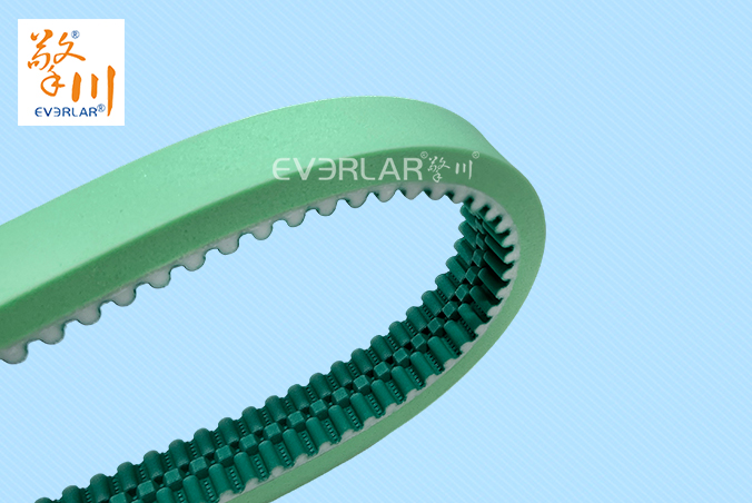 PU同步帶加綠布發(fā)泡膠耐磨耐油食品包裝機(jī)傳動帶廠家定制加工
