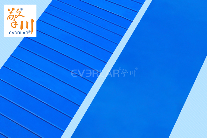 藍(lán)色TPU食品級易潔帶加導(dǎo)條防霉抗菌水果蔬菜加工輸送帶廠家定制