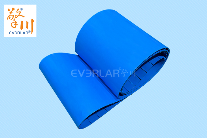 藍(lán)色TPU食品級易潔帶加導(dǎo)條防霉抗菌水果蔬菜加工輸送帶廠家定制