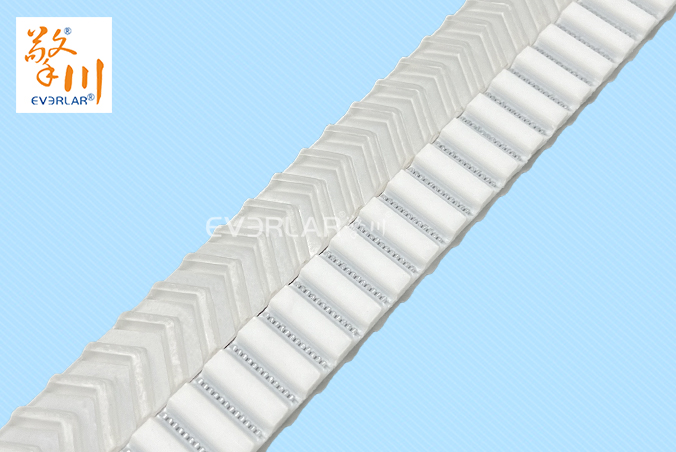 白色聚氨酯PU同步帶加魚骨紋耐磨耐油食品包裝分揀機傳動帶everlar定制