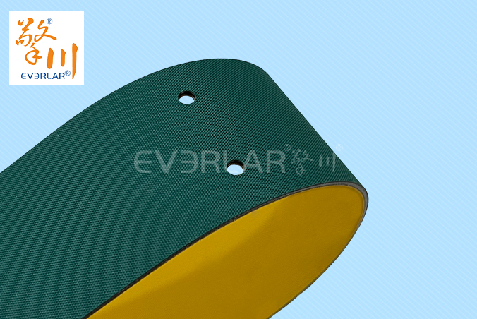 黃綠片基帶加打孔低噪音抗撕裂印刷紡織包裝行業(yè)高速傳動帶